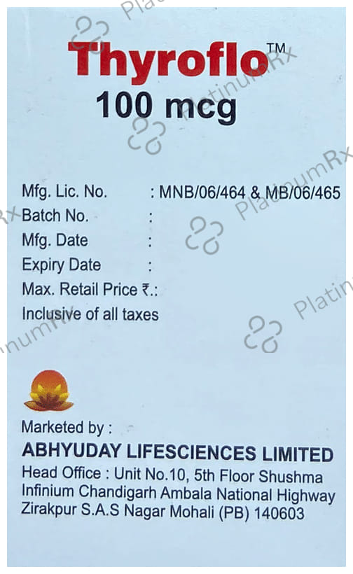 Thyroflo 100mcg Tablet 120s