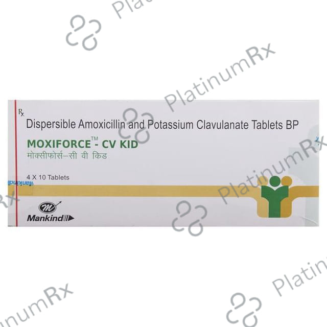 Moxiforce CV Kid 200/28.5mg Tablet 10s