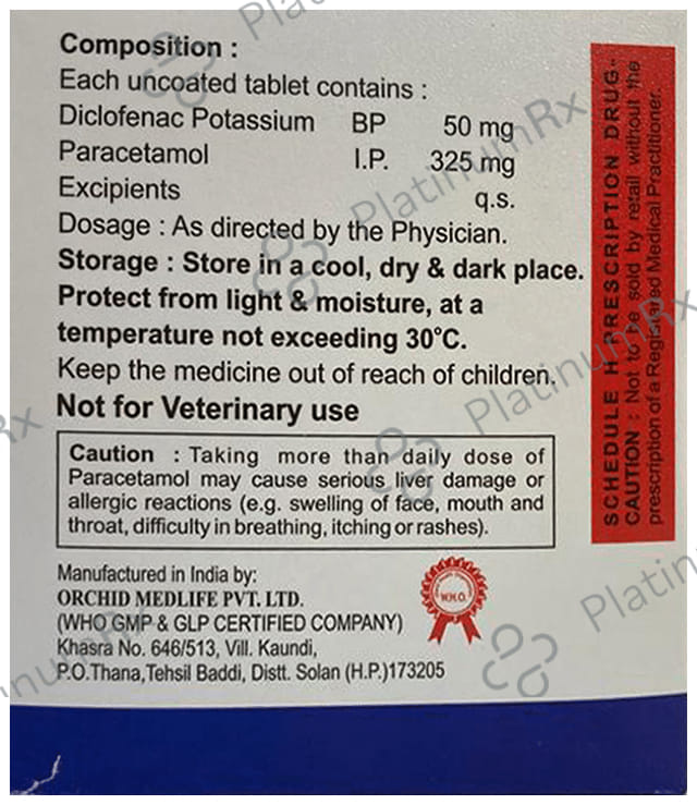 Xeroflam 50mg/325mg Tablet