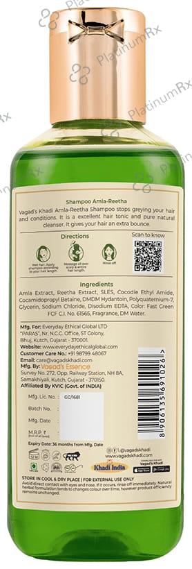 Vagad's Khadi Herbal Shampoo Amla Reetha