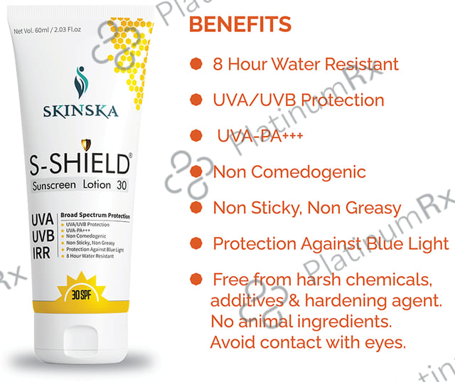 Skinska S Shield Sunscreen SPF 30 Lotion 60ml