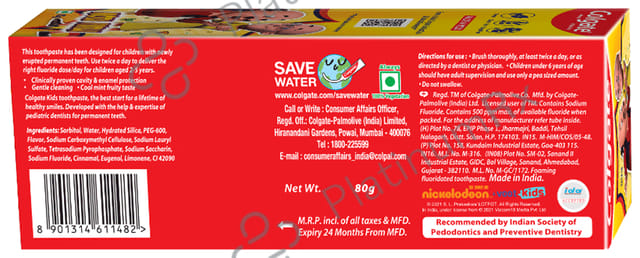 Colgate Kids Toothpaste for 2 to 5 Years Bubble Fruit Motu Patlu