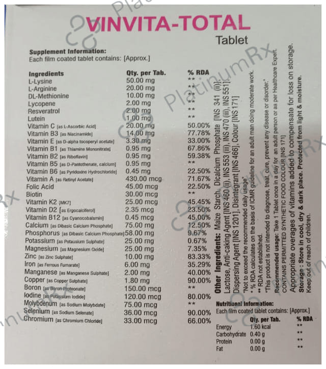 Vinvita-Total Tablet