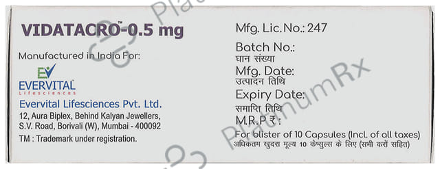 Vidatacro 0.5mg Capsule 10s