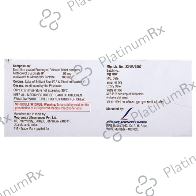 Cardibeta XR 100mg Tablet PR 10s