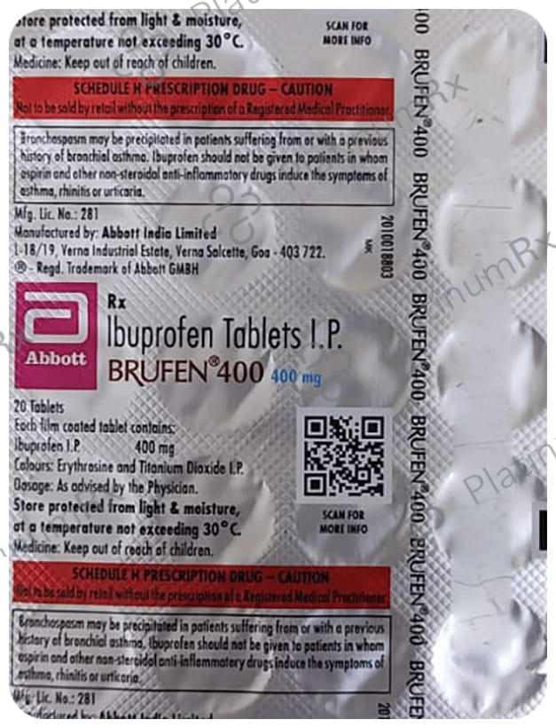 Brufen 400mg Tablet 20s