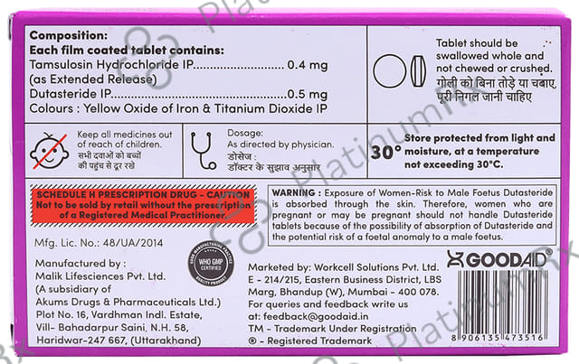 Azosinaid D 0.5/0.4mg Tablet ER 15s