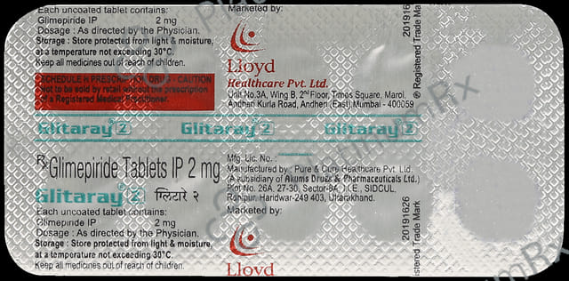 Glitaray 2mg Tablet 10s