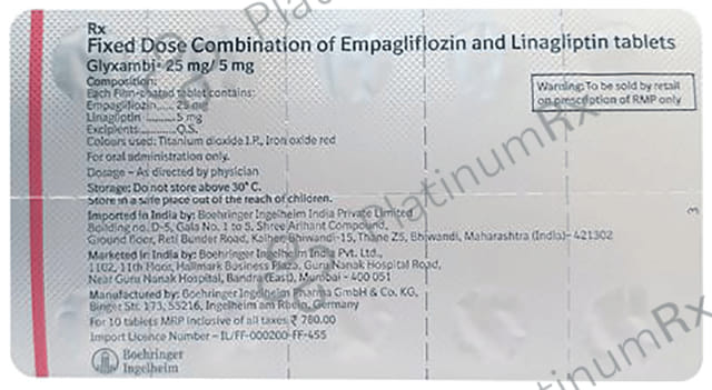 Glyxambi 25/5mg Tablet 10s