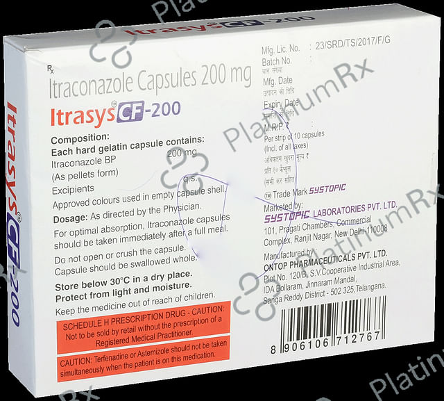 Itrasys CF 200mg Capsule 10s