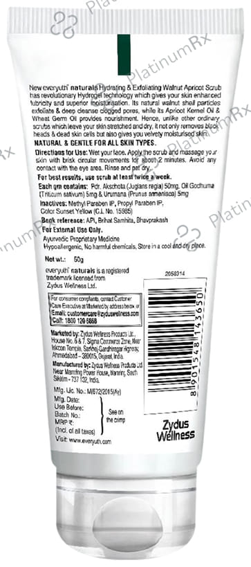 Everyuth Naturals Hydrating & Exfoliating Walnut Apricot Scrub 50 gm