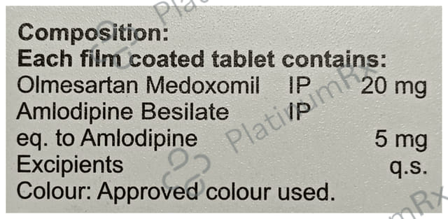 Olmeraas AM 20mg/5mg Tablet