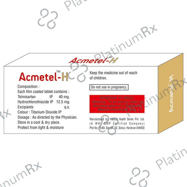 Acmetel H 12.5/40mg Tablet 10s