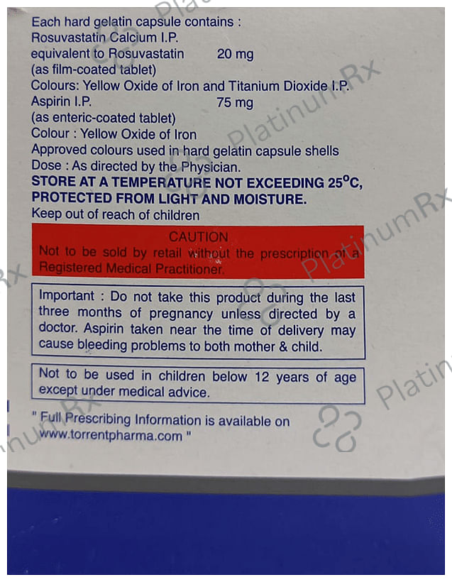 Rozucor ASP 20/75mg Capsule 10s
