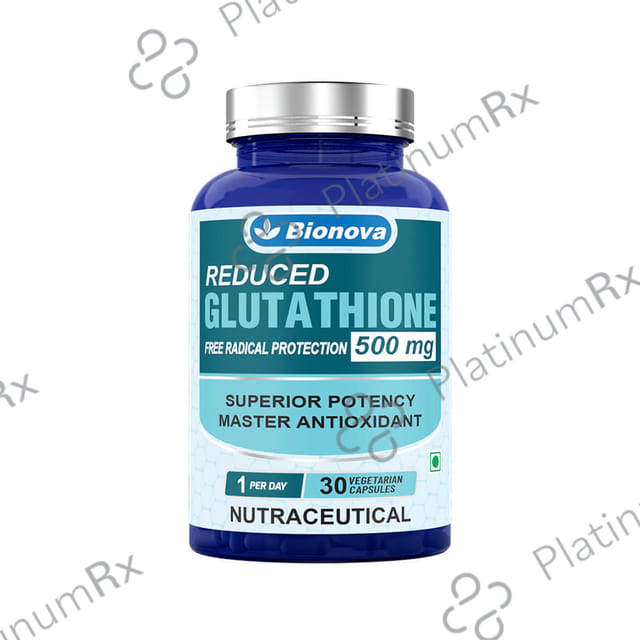 Bionova Reduced Glutathione 500mg Vegetarian Capsule