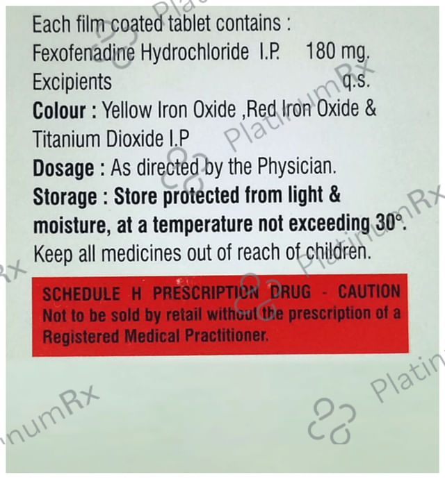 Fexovax 180mg Tablet 10s