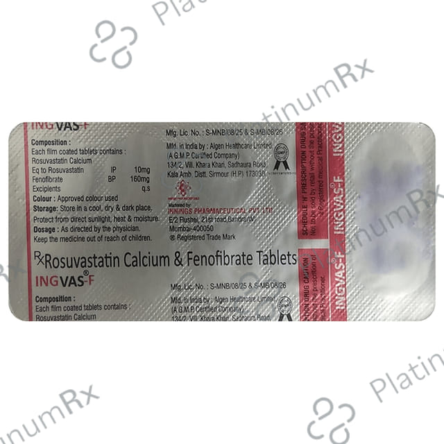 Ingvas F 160mg/10mg Tablet