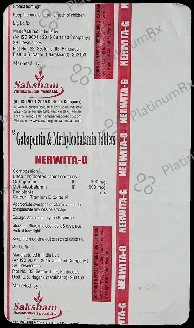Nerwita G 300mg/500mcg Tablet