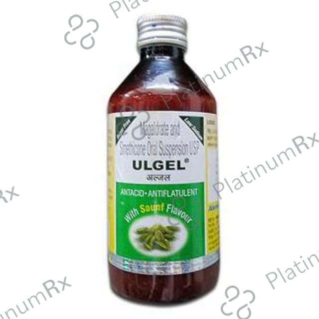 Ulgel Elaichi Sugar Free 400/20mg Oral Suspension 200ml