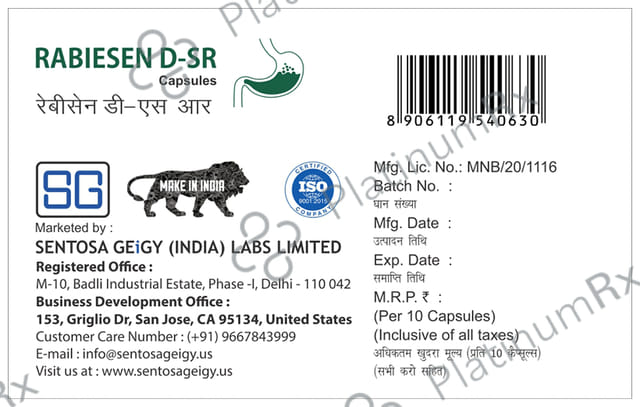 Rabiesen D 30mg/20mg Capsule SR