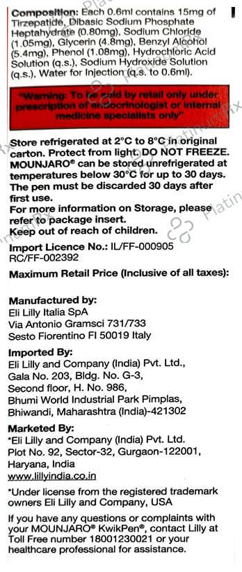 Mounjaro 15mg KwikPen 0.6ml