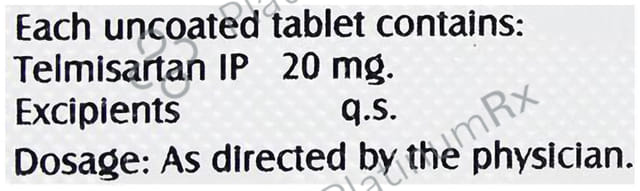 Telmipharm 20mg Tablet 10s