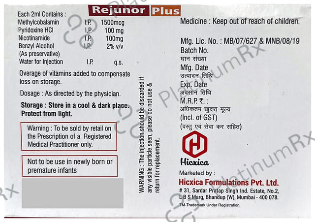 Rejunor Plus Injection 2ml