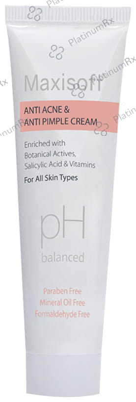 Maxisoft PH Balanced Anti Acne & Anti Pimple Cream (25gm Each) 1 Tube
