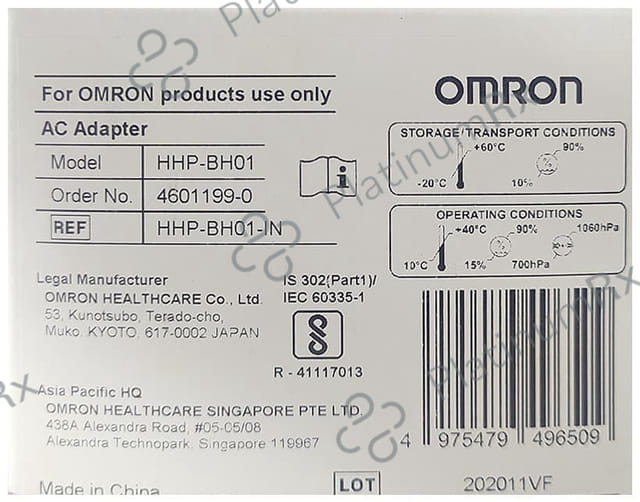 Omron HHP-BH01-IN Blood Pressure Monitor AC Adaptor