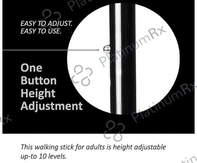 Entros KL 920 L Height Adjustable Walking Stick Black