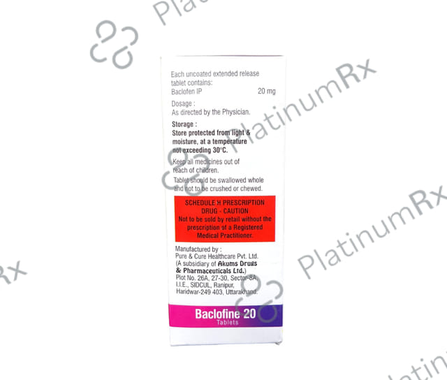 Baclofine 20mg Tablet ER 10s