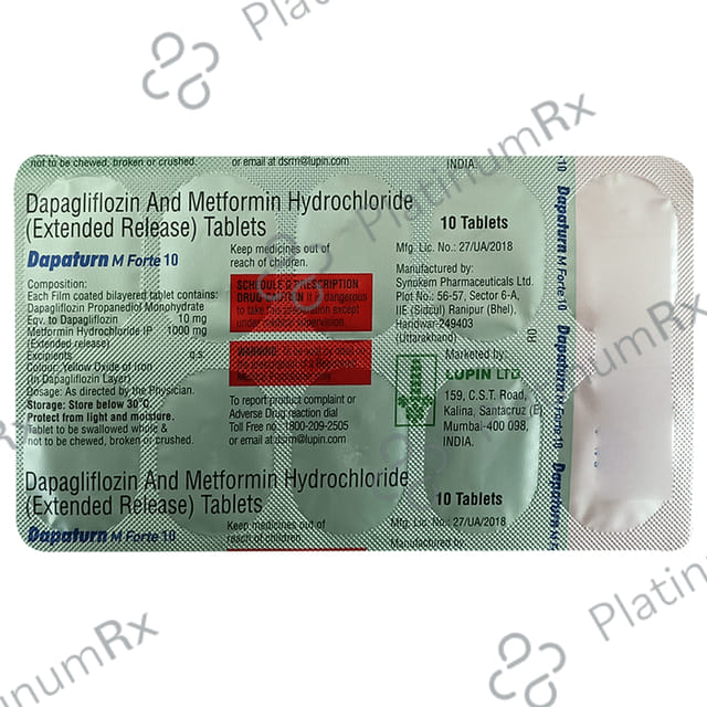 Dapaturn M Forte 10/1000mg Tablet ER 10s