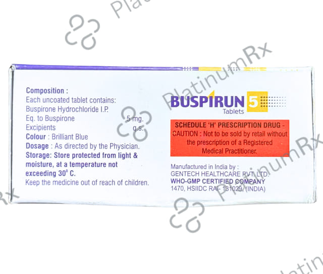 Buspirun 5mg Tablet 10s