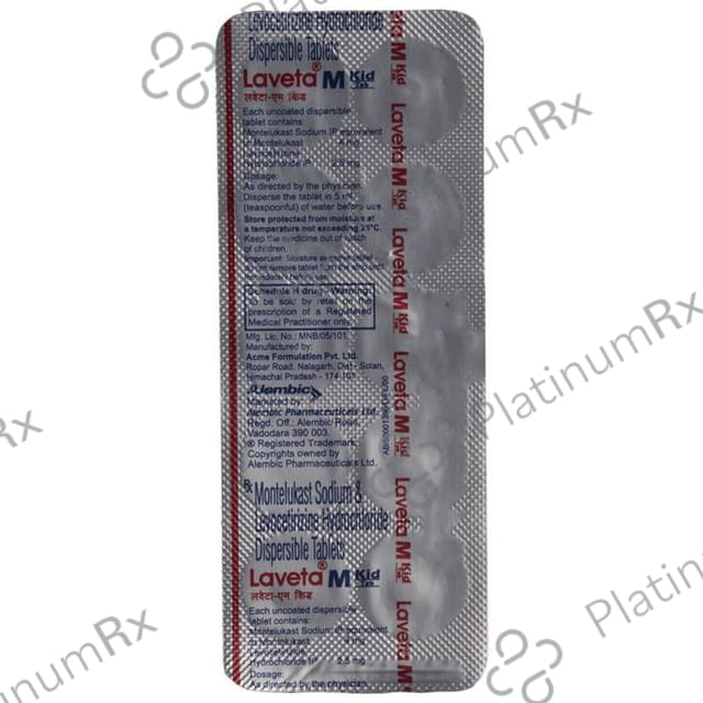Laveta M Kid 2.5/4mg Tablet 10s