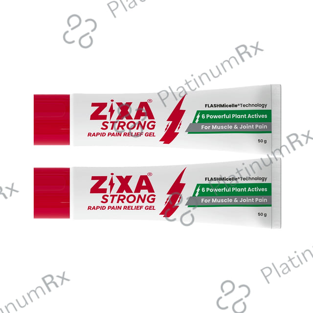 ZIXA Strong Fast Acting Pain Relief Gel - Dual action - Heals Back Pain, Muscle Pain, Knee Pain, Joint Pain (50gm Each) 2 Tubes