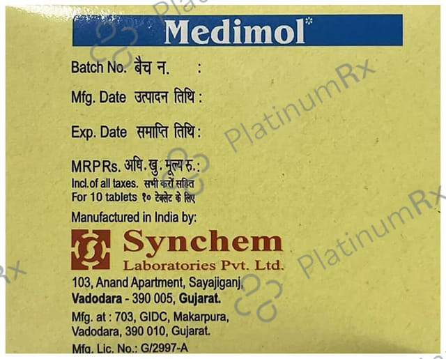 Medimol 500mg Orange Flavour Dispersible Tablet 10s