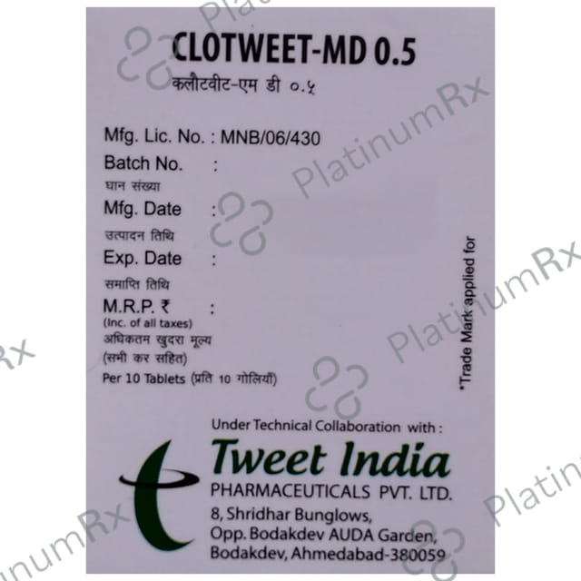 Clotweet 0.5mg Tablet 10s