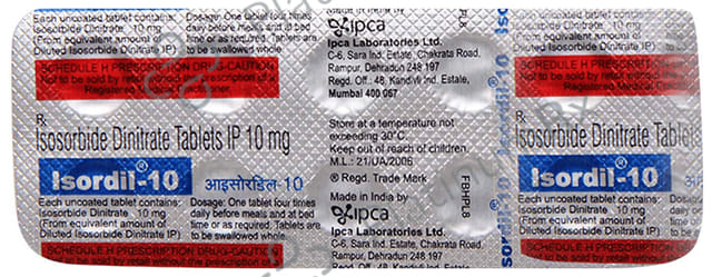 Isordil 10mg Tablet 10s