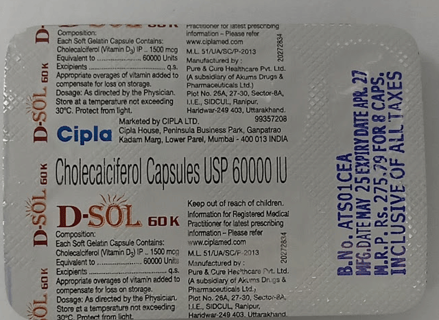 D Sol 60K Capsule 8s