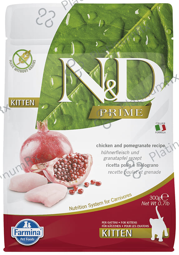 Farmina Pet Foods N&D Prime Chicken and pomegranate Recipe for Kitten 300 gm