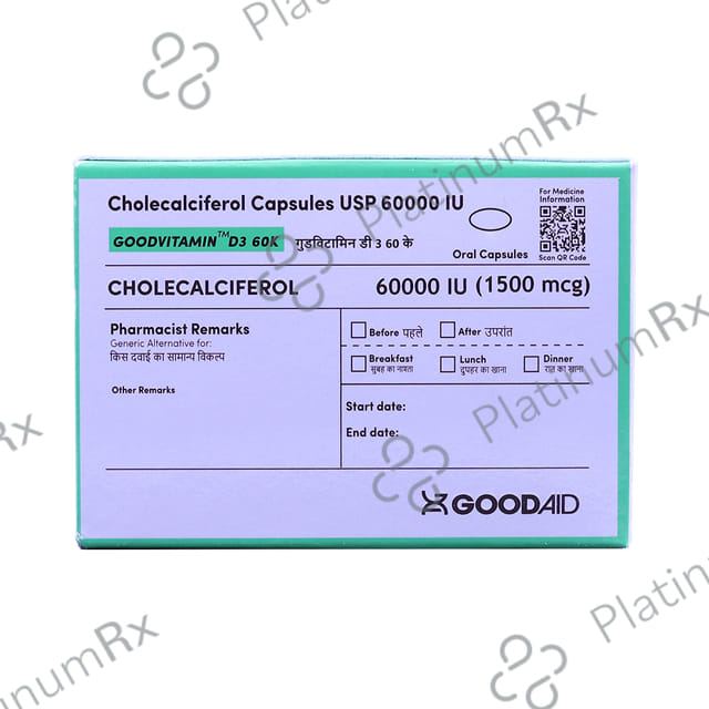 Goodvitamin D3 60K Capsule 4s