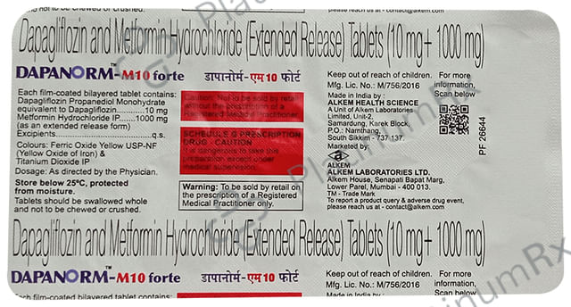 Dapanorm M10/1000mg Forte Tablet ER 10s