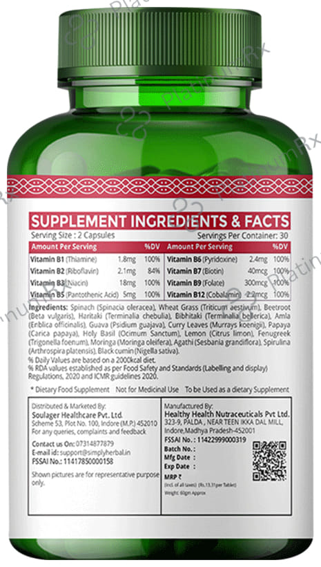 Simply Herbal Plant Based B Complex Capsule