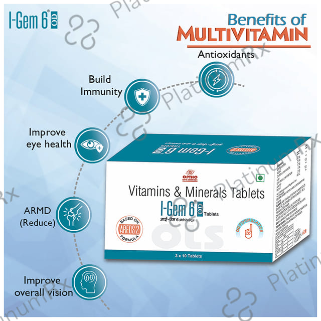 Optho Life Science I-Gem 6 Vitamins & Minerals Tablet