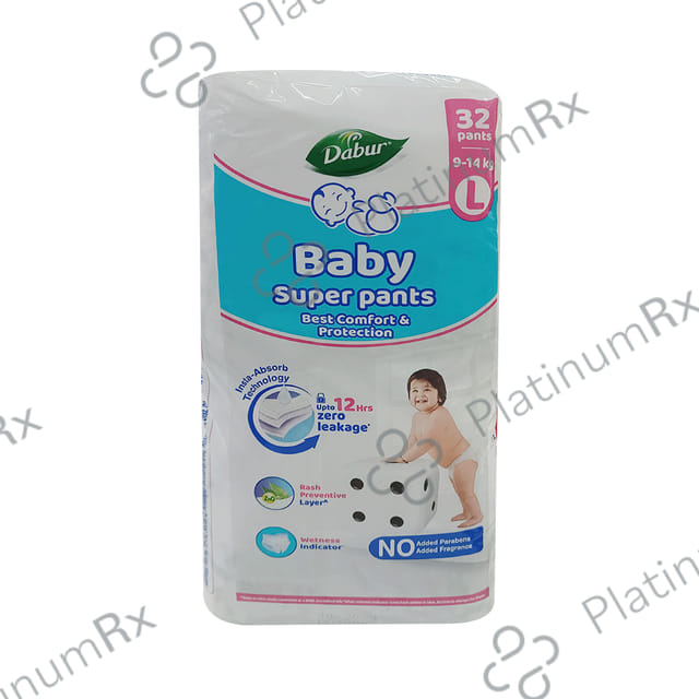 Dabur Baby Super Pants with Aloe Vera, Shea Butter & Vitamin E - Size Large