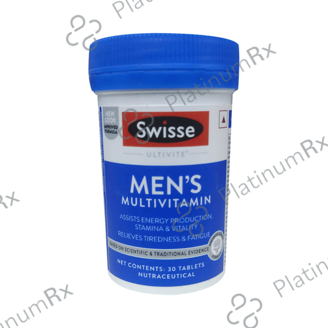 Swisse Ultivite Men's Multivitamin for Energy, Stamina & Fatigue Reduction - Tablet 30 tablets