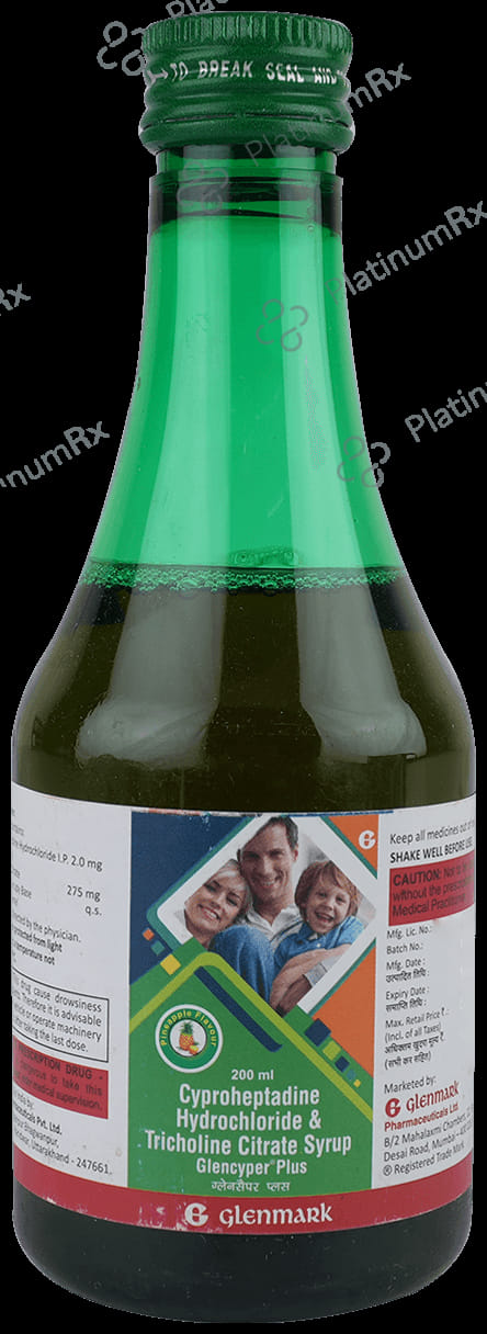 Glencyper Plus Syrup Pineapple 200ml