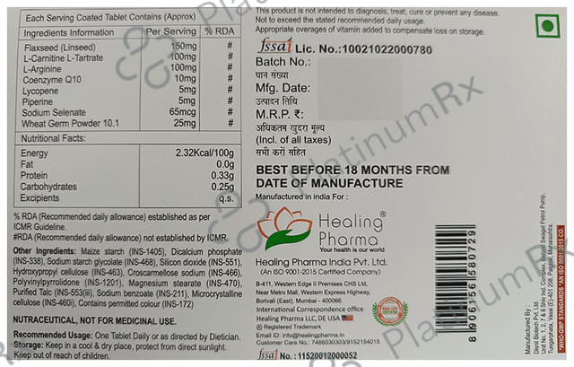 Healing Pharma Omega CQ10 Forte Tablet