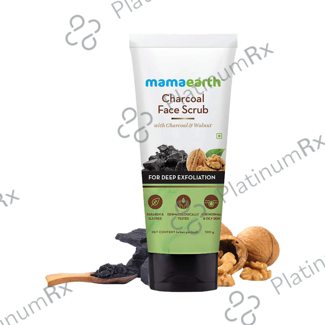 Mamaearth Charcoal Face Scrub - Paraben & SLS-Free - For All Skin Types