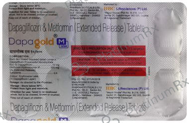 Dapagold M 10/500mg Tablet ER 10s
